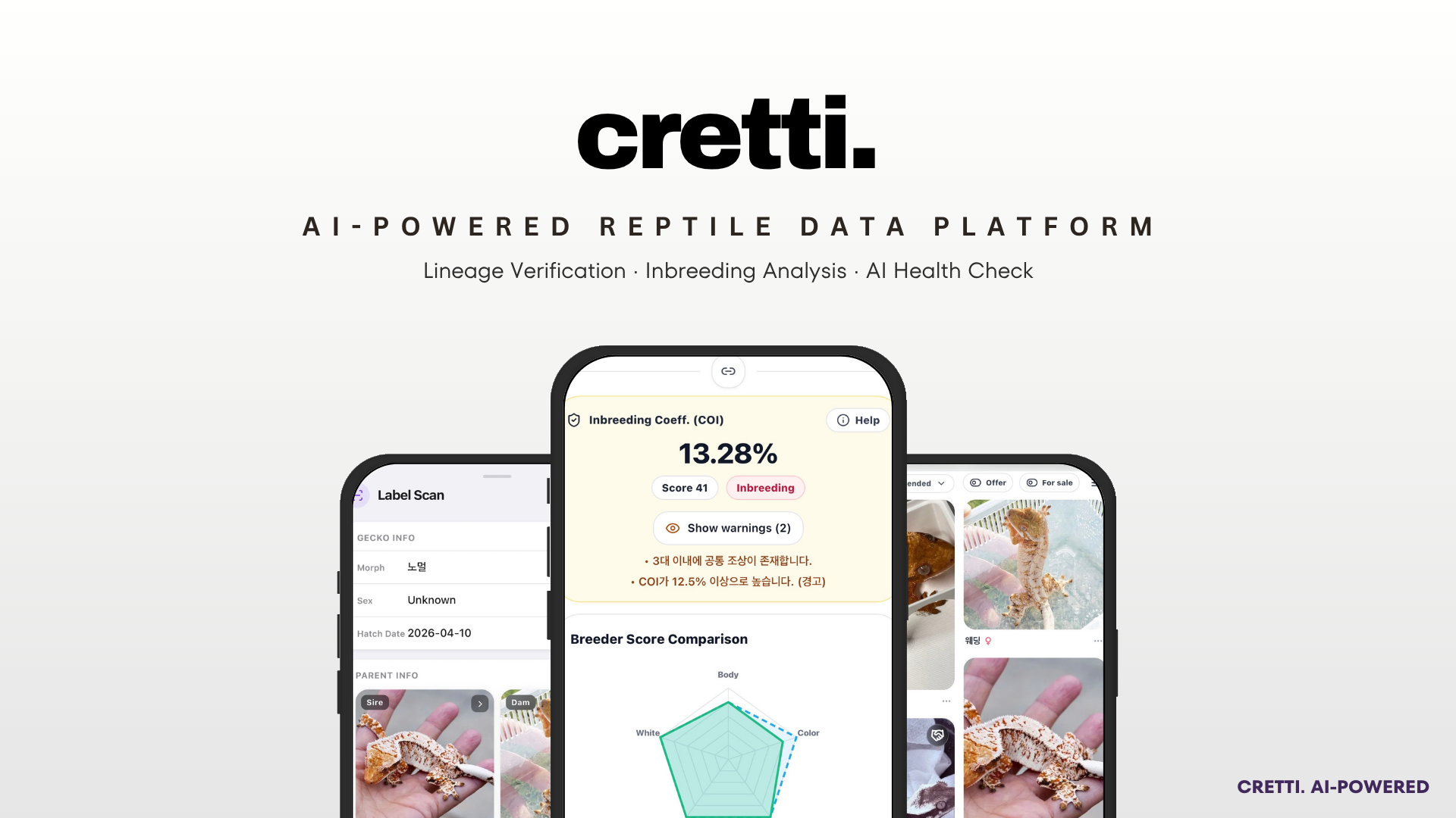 Exotic Pet Reptiles? AI Platform ‘CRETTI’ Takes Charge of Pedigree Management and Health!